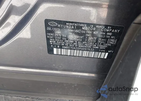 2023 Hyundai Santa Fe Plug-In Hybrid Limited from USA, damaged, VIN KM8S7DA22PU097633
